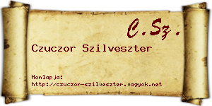 Czuczor Szilveszter névjegykártya