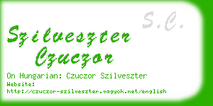 szilveszter czuczor business card